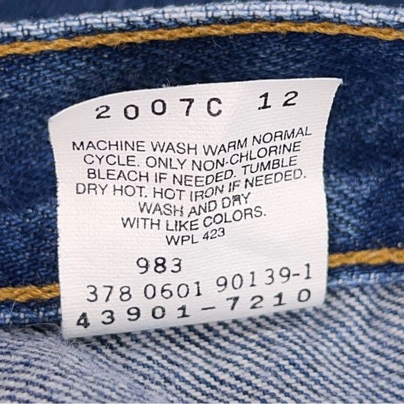 Vintage 40x30 Levis Jeans Straight Leg Relaxed Fit Classic Blue Denim Western - Picture 10 of 12